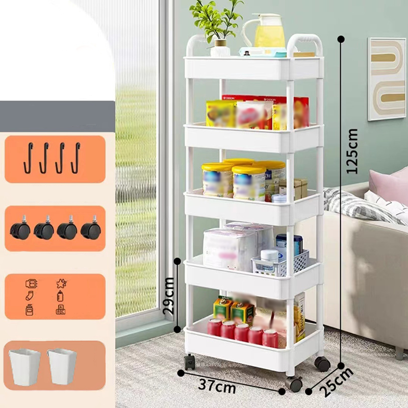 Organisateur d’étagère de cuisine mobile à roulettes - Lamylie