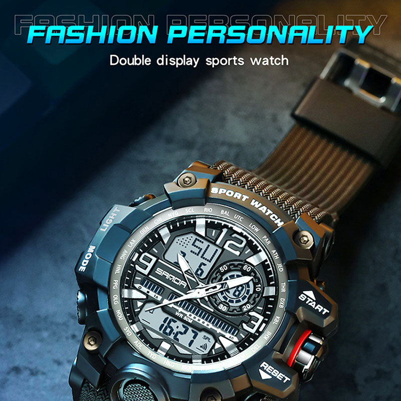 Montre multifonction pour homme avec affichage lumineux et résistance à l’eau – Lamylie