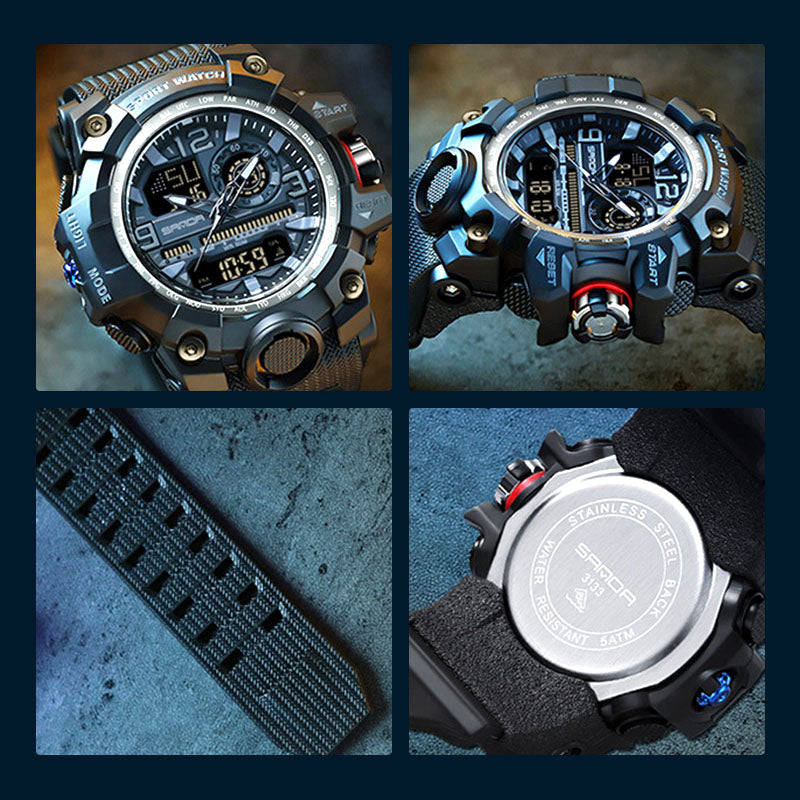Montre multifonction pour homme avec affichage lumineux et résistance à l’eau – Lamylie