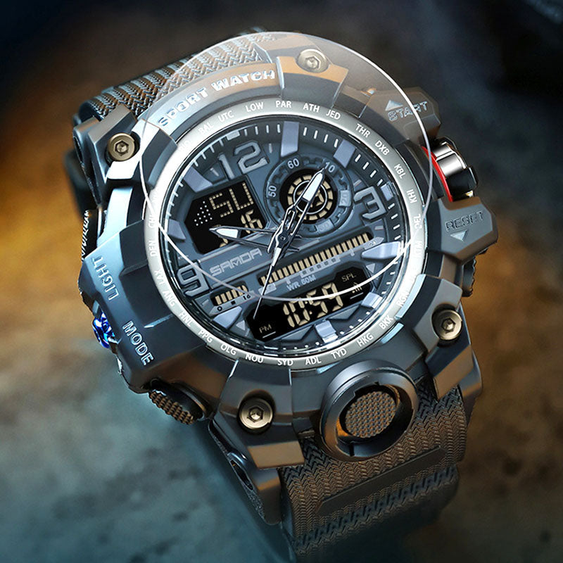 Montre multifonction pour homme avec affichage lumineux et résistance à l’eau – Lamylie