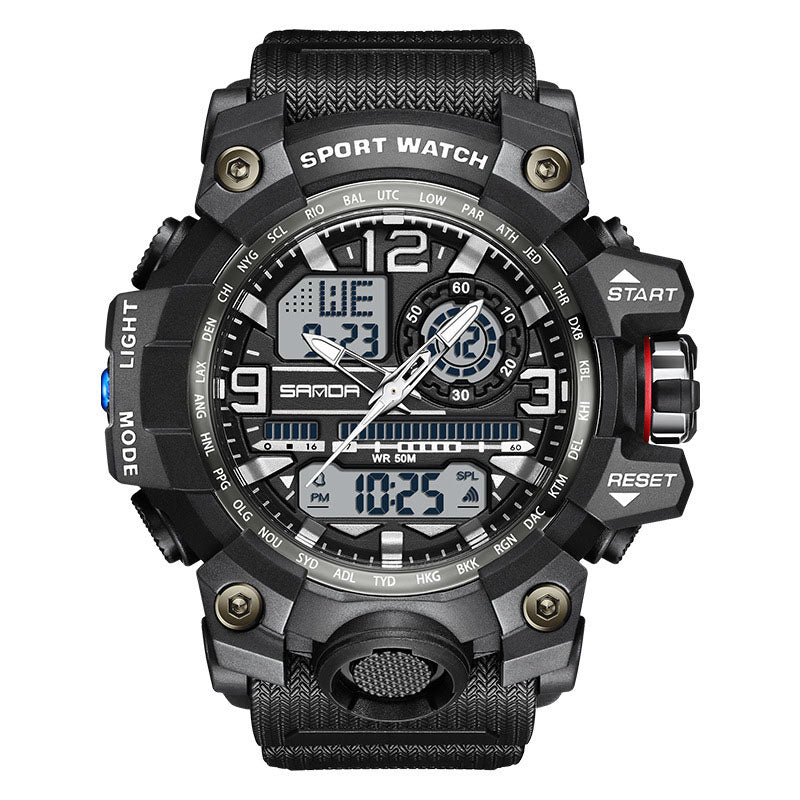 Montre multifonction pour homme avec affichage lumineux et résistance à l’eau – Lamylie
