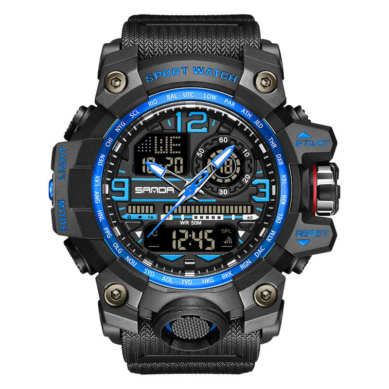 Montre multifonction pour homme avec affichage lumineux et résistance à l’eau – Lamylie