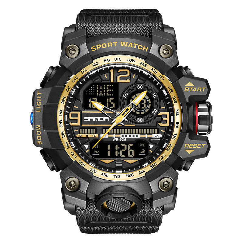 Montre multifonction pour homme avec affichage lumineux et résistance à l’eau – Lamylie