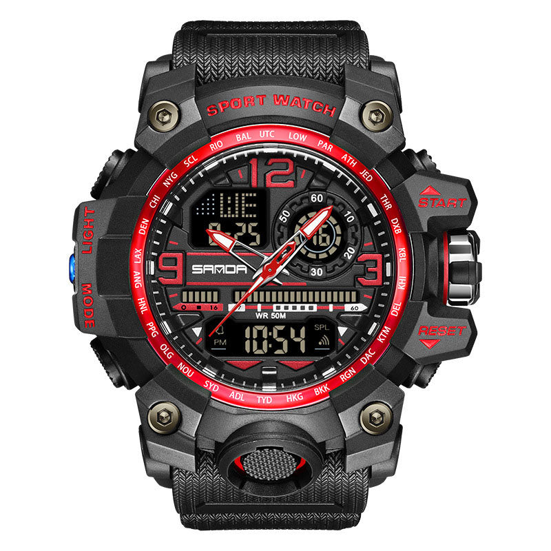 Montre multifonction pour homme avec affichage lumineux et résistance à l’eau – Lamylie