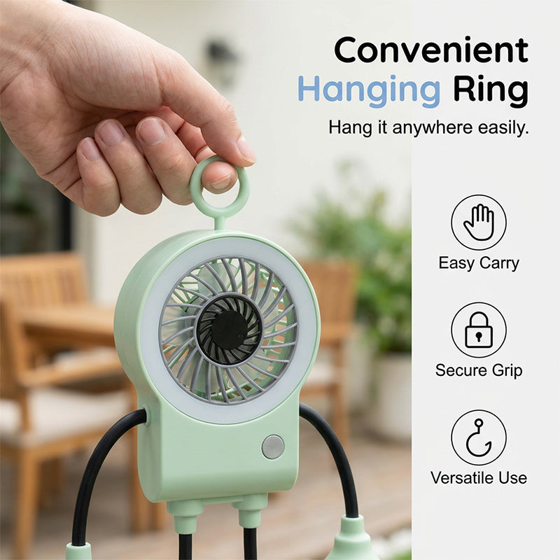 LED Light Robot Table Fan - Lamylie