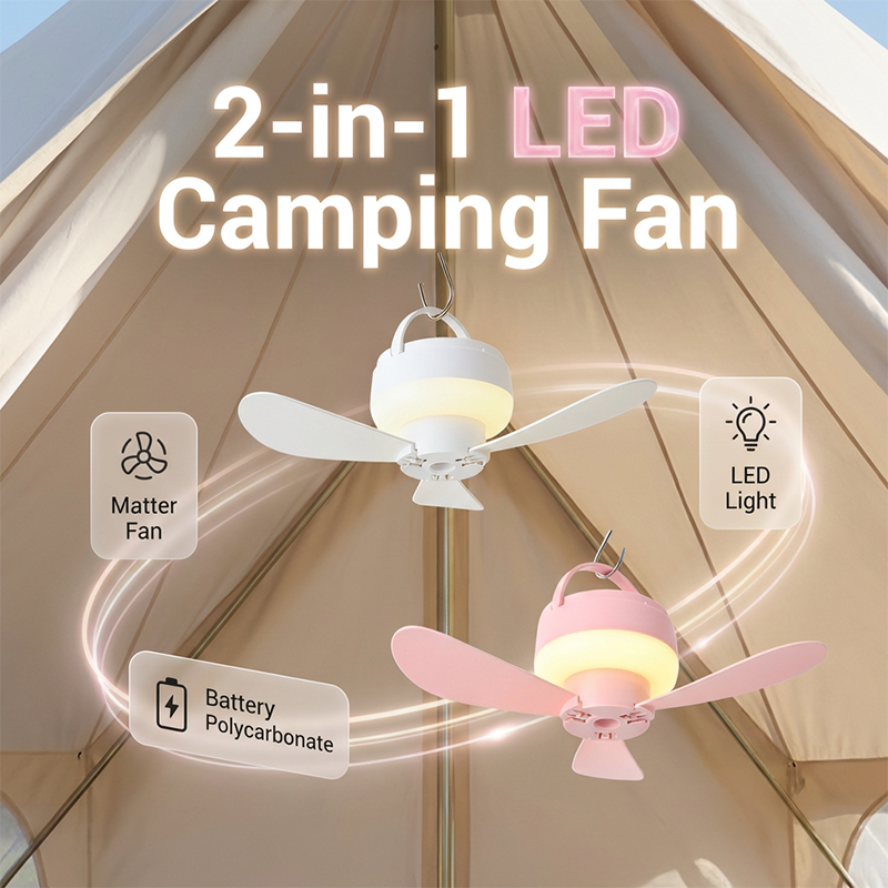 Hanging LED Fan with Night Light - Lamylie