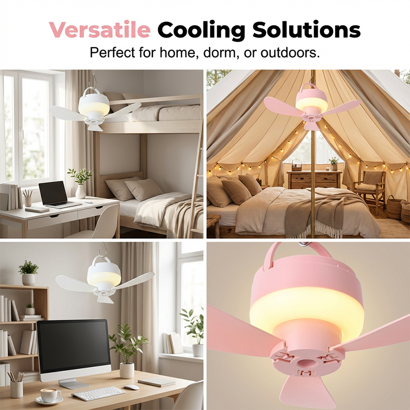Hanging LED Fan with Night Light - Lamylie