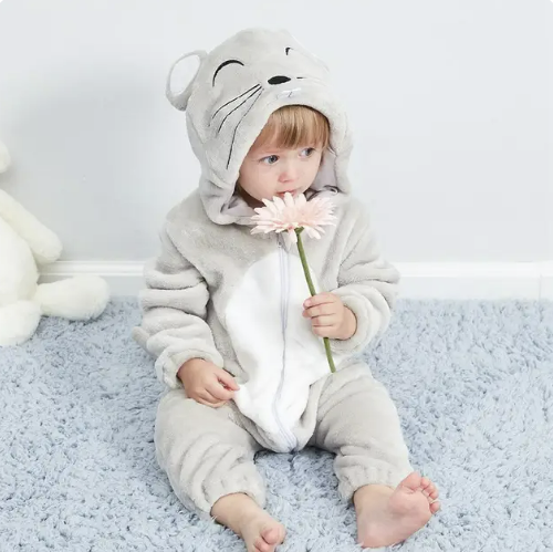 Cozy Fleece Jumpsuit for Infants - Lamylie