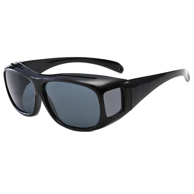 Ochelari suprapuși peste ochelarii obișnuiți, cu lentile polarizate | Protecție UV | Potriviți pentru ochelari obișnuiți | Ochelari pentru condus | Antireflex | Ochelari de soare cu clips - Lamylie