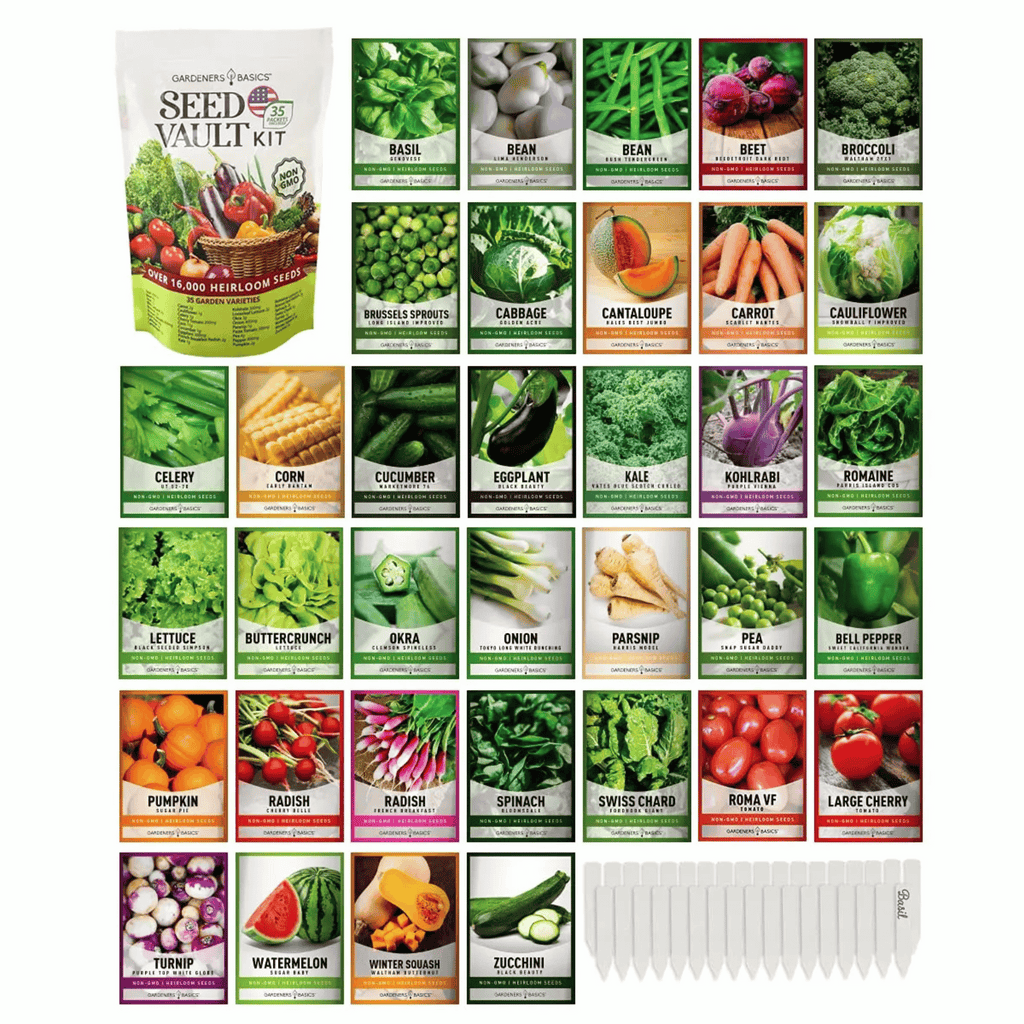 Bio-Saatgut-Sortiment für den Überlebensgarten – über 35 Samensorten – Lamylie