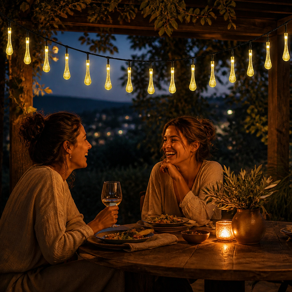 LuminaAura — Drapera den en gång, ladda med solen och lys hela natten utomhus – Lamylie