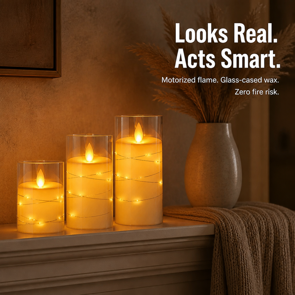 LumenaFlicker — Glow Like Real Candles Without the Fire, Mess, or Worry - Lamylie