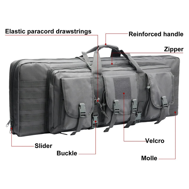 Estojo para armas e mochila tática para duas espingardas - Lamylie