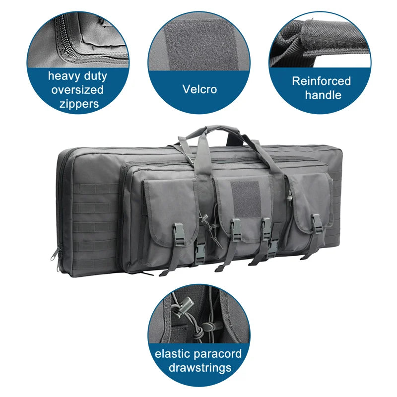 Estojo para armas e mochila tática para duas espingardas - Lamylie