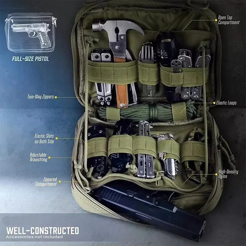 MOLLE Tactical Admin Pouch for Magazine Storage and Utility - Lamylie