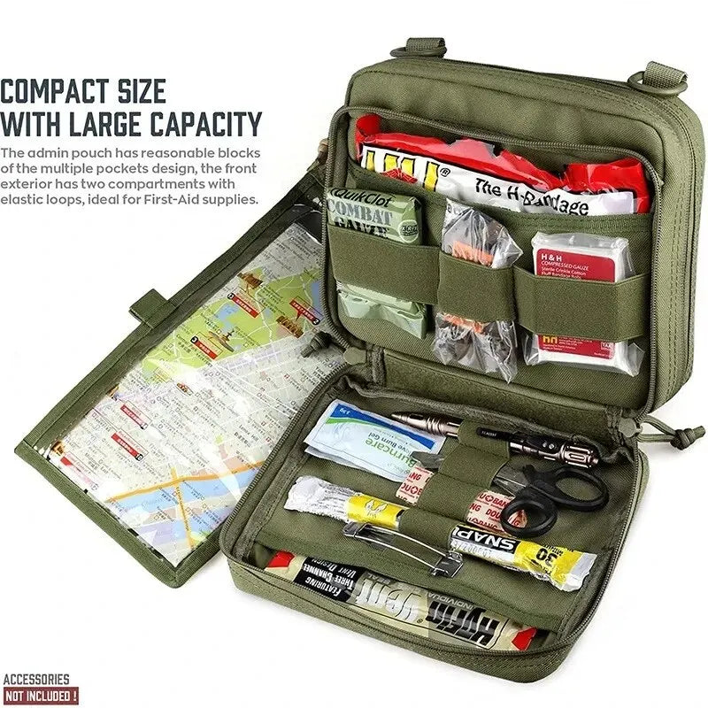 MOLLE Tactical Admin Pouch for Magazine Storage and Utility - Lamylie