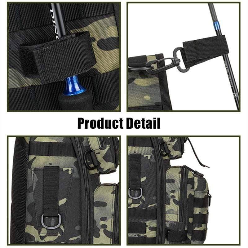 Fishing Tackle Storage Bag with Multiple Pockets for Tactical Use - Lamylie