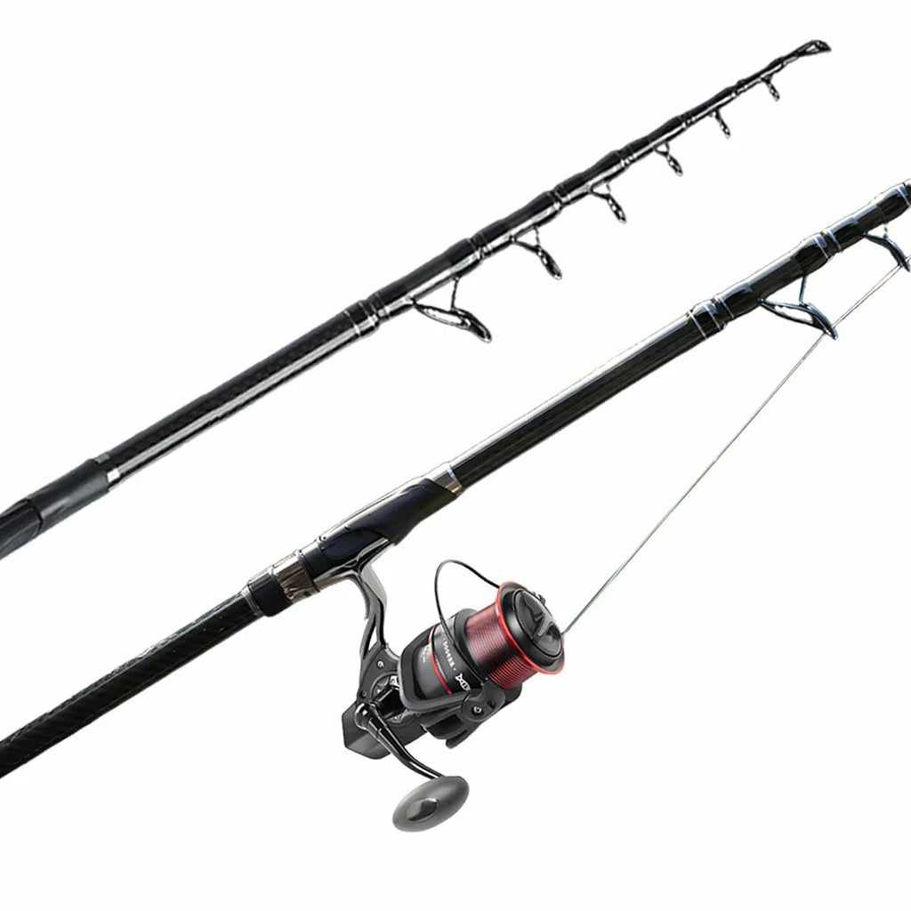 Cana de pesca em fibra de carbono com design telescópico - Lamylie