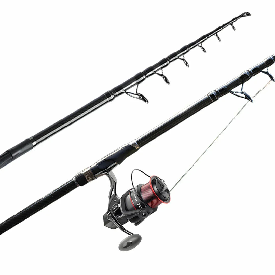Cana de pesca em fibra de carbono com design telescópico - Lamylie