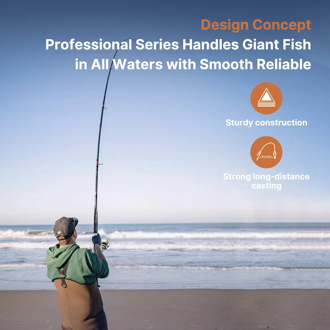 Cana de pesca em fibra de carbono com design telescópico - Lamylie