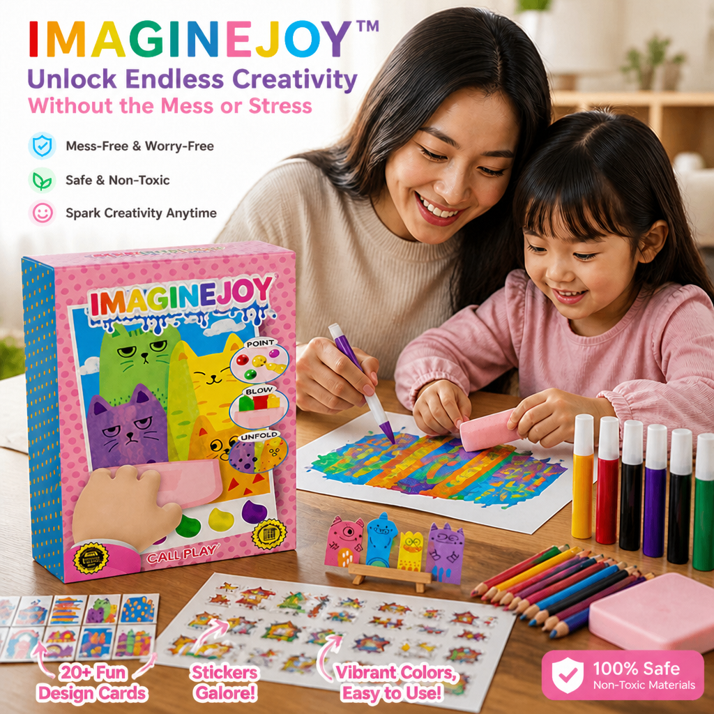 ImagineJoy — اضغط واكشط واكشف عن فن قوس قزح دون فوضى على الطاولة | متعة بلا شاشة - Lamylie