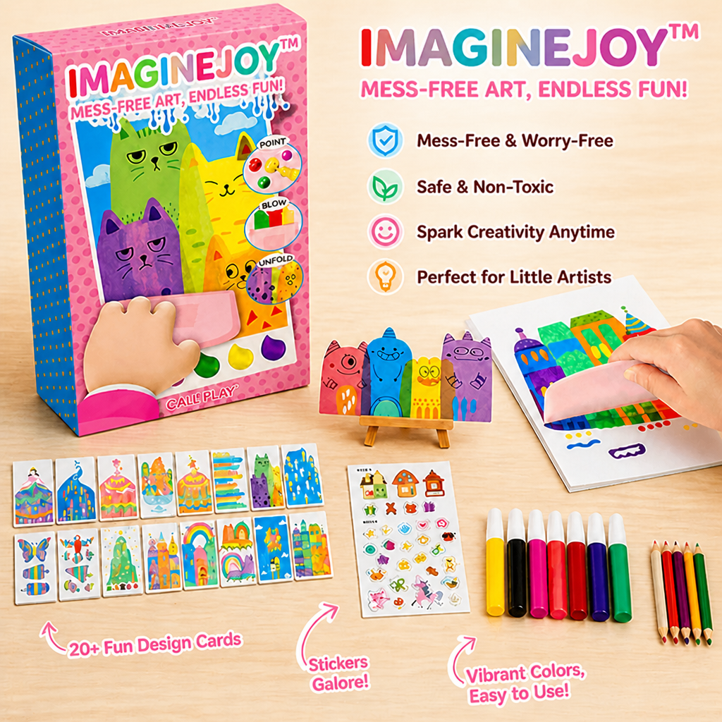 ImagineJoy — اضغط واكشط واكشف عن فن قوس قزح دون فوضى على الطاولة | متعة بلا شاشة - Lamylie
