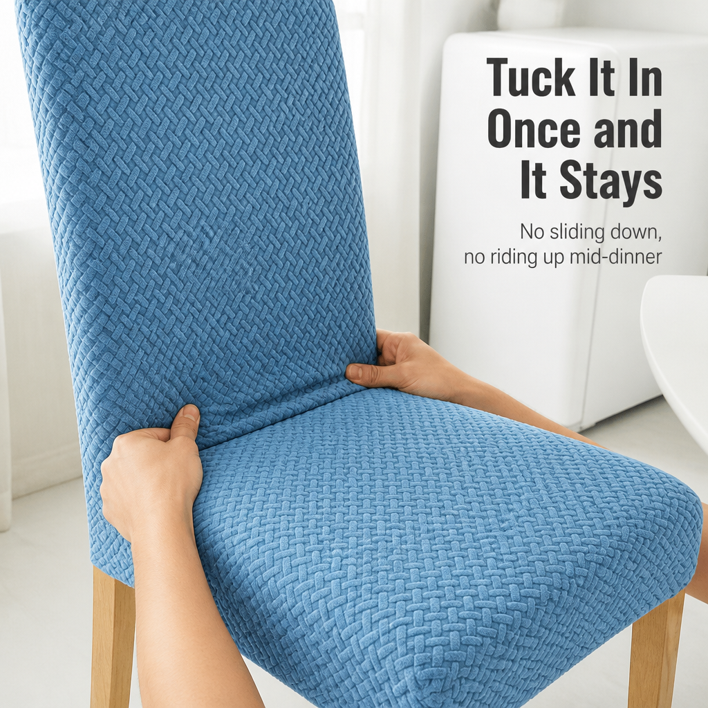 LuxoraFit — Recouvrez vos chaises de salle à manger fatiguées avec un style anti-taches qui reste bien en place - Lamylie