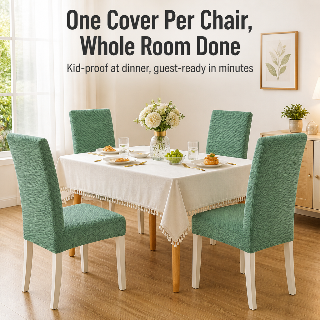 LuxoraFit — Recouvrez vos chaises de salle à manger fatiguées avec un style anti-taches qui reste bien en place - Lamylie