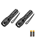 Lampes de poche tactiques à LED haute luminosité - Lot de 2 avec 5 modes - Lamylie