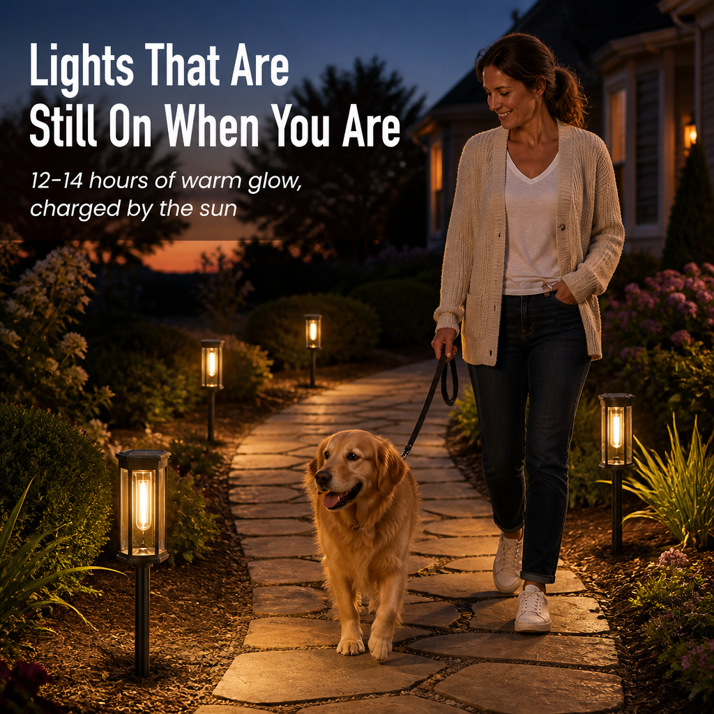 LumaRay — Light Your Garden Path for 12 Full Hours on One Day's Charge - Lamylie