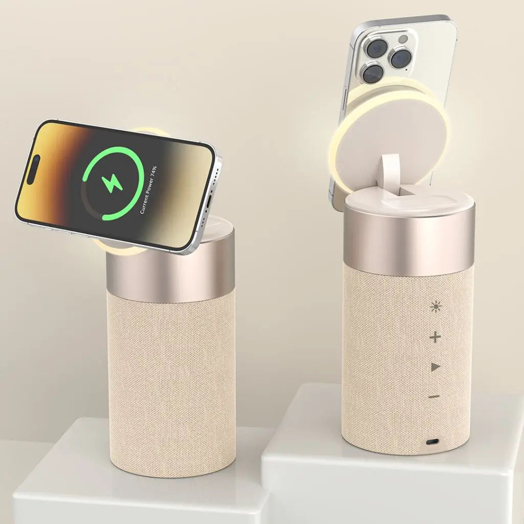 Wireless Speaker with Charging Function | 3-in-1 Bluetooth Speaker, MagSafe Power Bank & Ambient Lighting - Lamylie