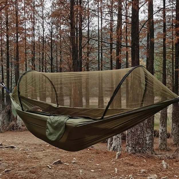 Camping Hammock with Built-in Mosquito Net for Outdoor Use - Lamylie