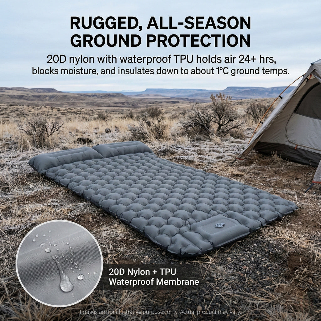 Lightweight Air Mattress for Camping - Quick Inflate Design - Lamylie