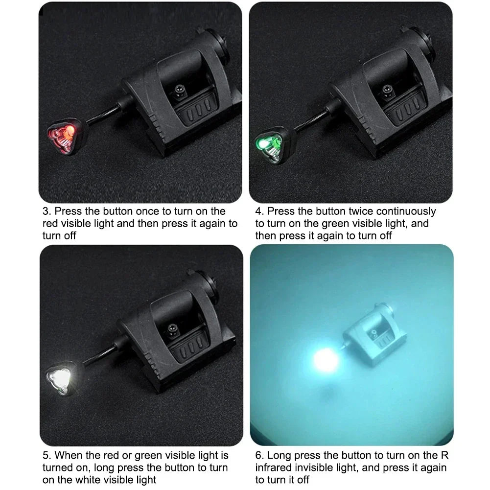 LED-Helmlampe mit Halterung – 3 Leuchtmodi – Lamylie