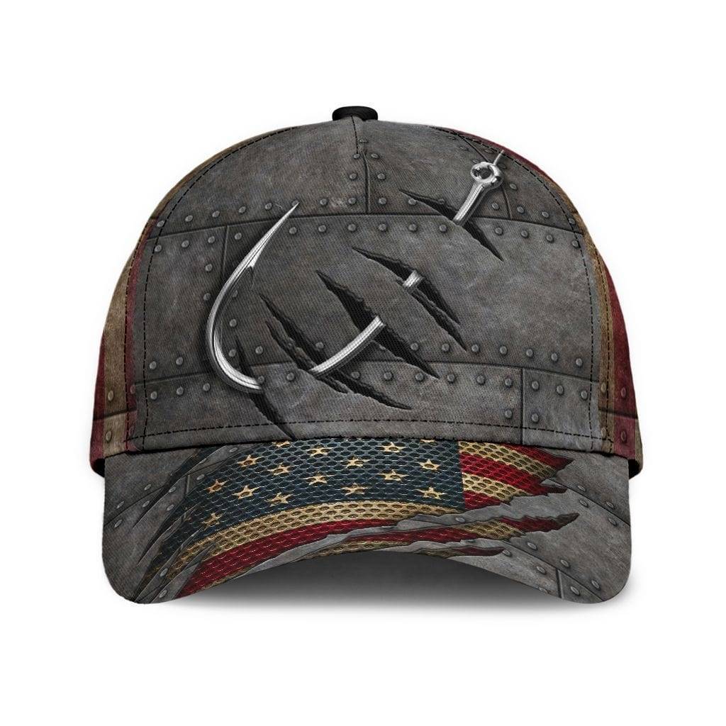 Cap with 3D Fish Hook Design for Hunting Enthusiasts - Lamylie