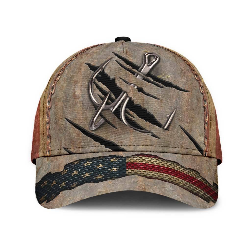 Cap with 3D Fish Hook Design for Hunting Enthusiasts - Lamylie