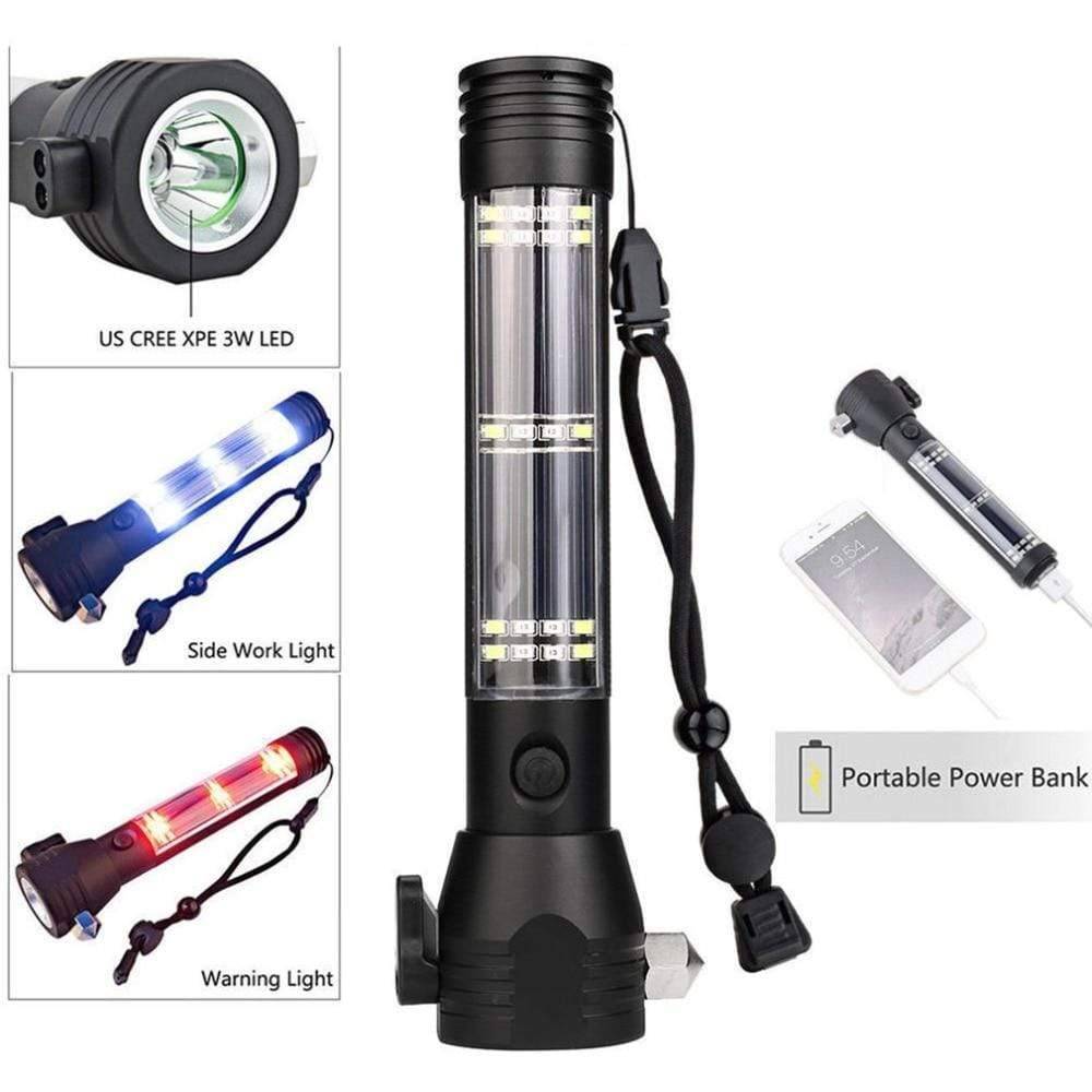 LED-nödficklampa med solenergi – 6 funktioner – Lamylie
