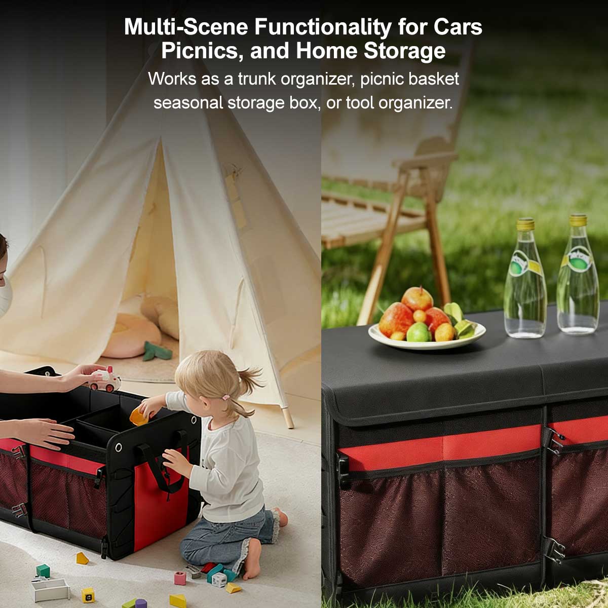 Collapsible 60L Vehicle Cargo Storage Organizer - Lamylie