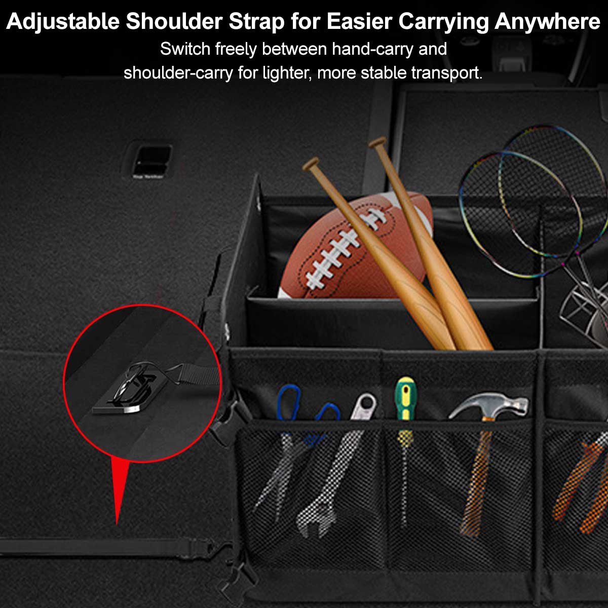 Collapsible 60L Vehicle Cargo Storage Organizer - Lamylie