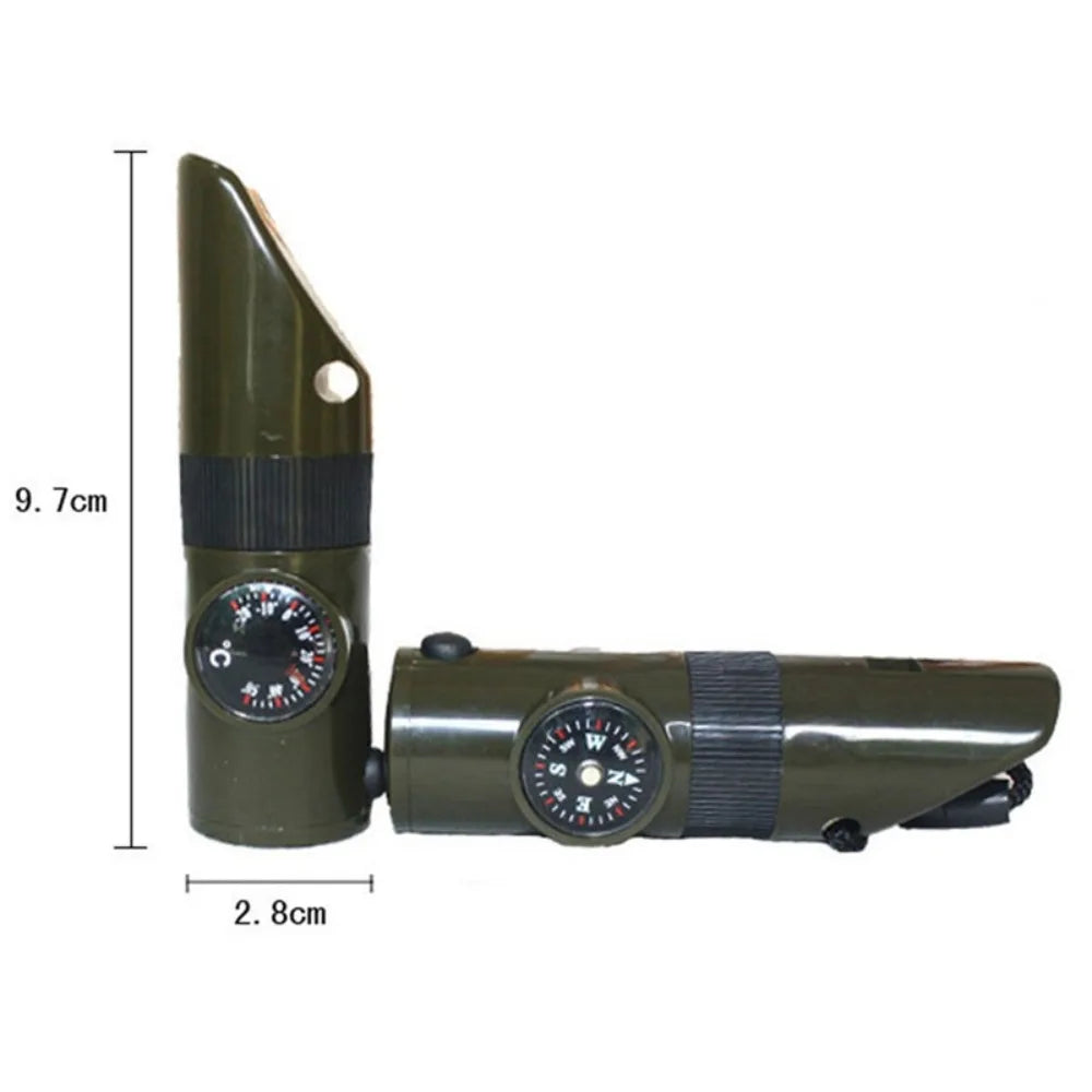 Multi-tool Survival Whistle with 7 Functions for Emergency Use - Lamylie