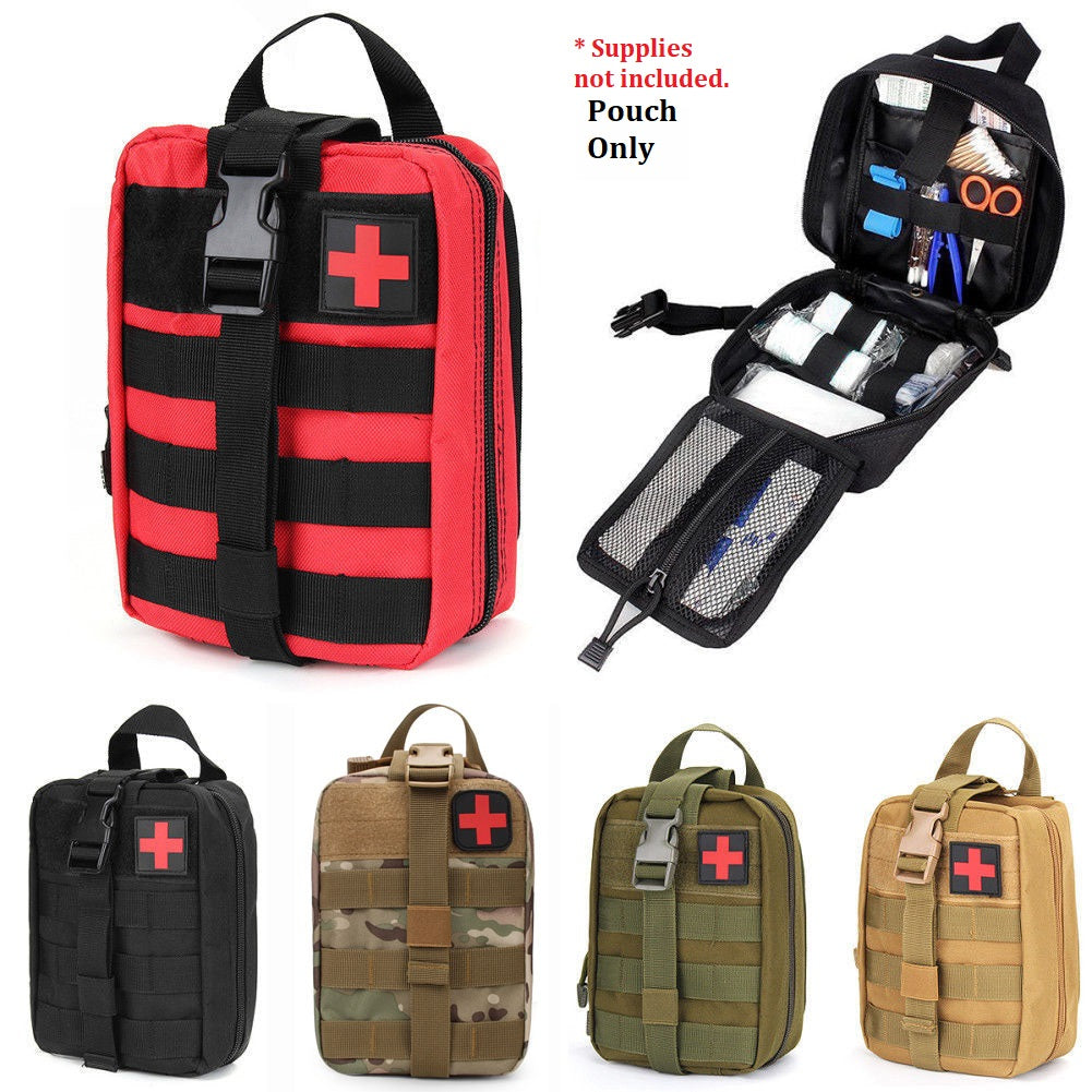 Medical Pouch for First Aid and Trauma with Rip Away MOLLE System - Lamylie