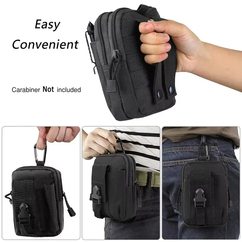 Military Utility Bag - EDC Belt Pouch with MOLLE System - Lamylie