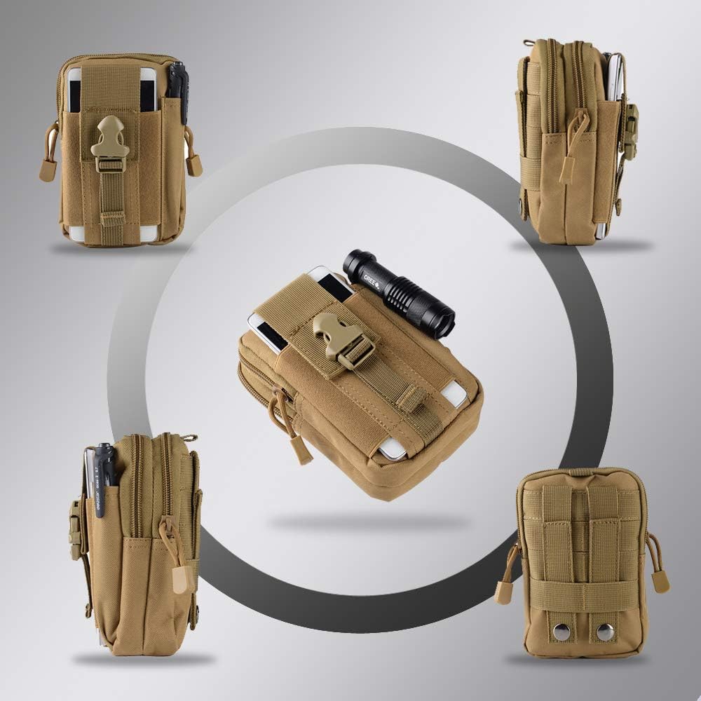 Military Utility Bag - EDC Belt Pouch with MOLLE System - Lamylie