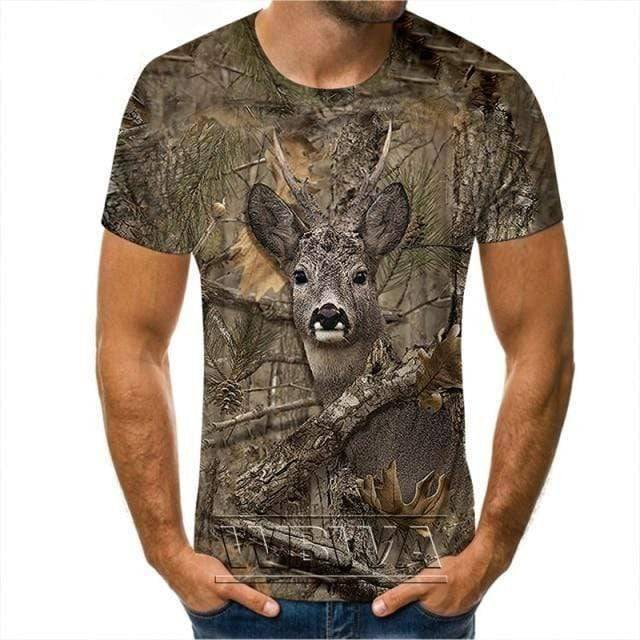 T-shirt de camouflage pour aventures en plein air et activités de chasse – Lamylie
