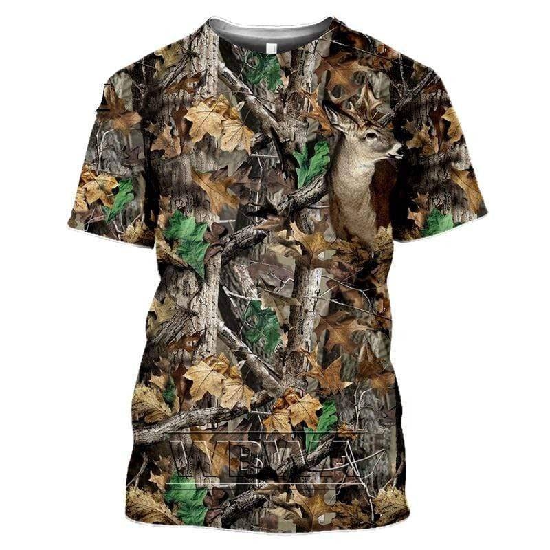 T-shirt de camouflage pour aventures en plein air et activités de chasse – Lamylie
