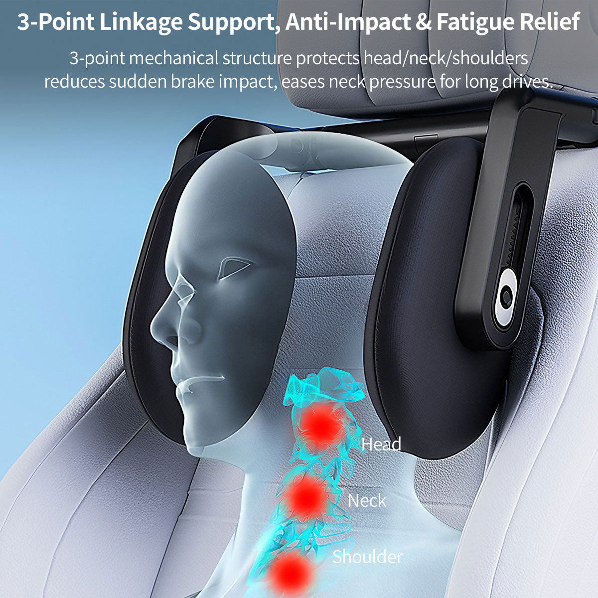 Oreiller de soutien cervical pour appuie-tête de voiture - Lamylie