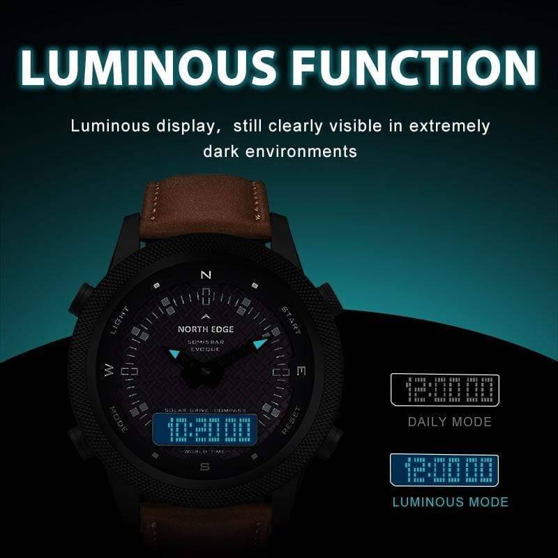 Outdoor Expedition Watch with Digital Solar Compass - Lamylie