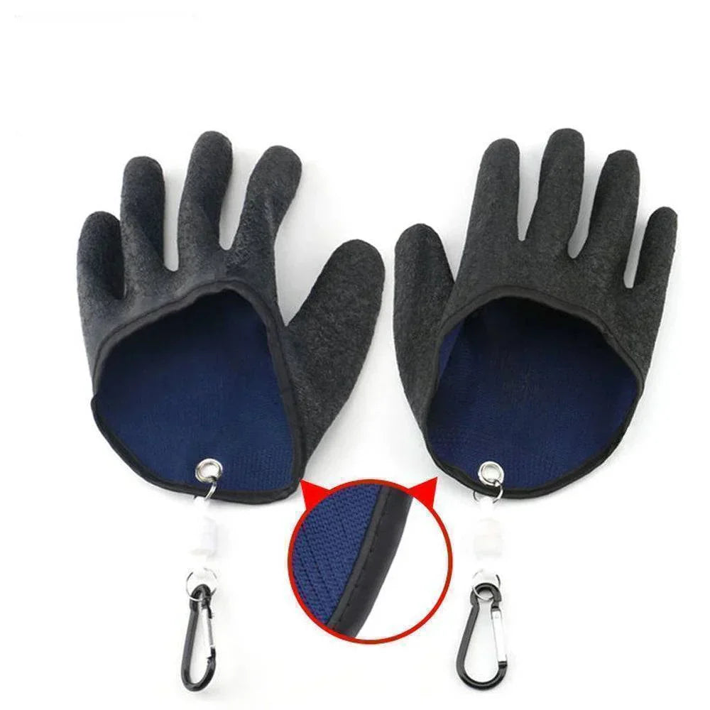 Gants de pêche à doigts couvrants avec aimant de dégagement pour protéger les mains - Lamylie