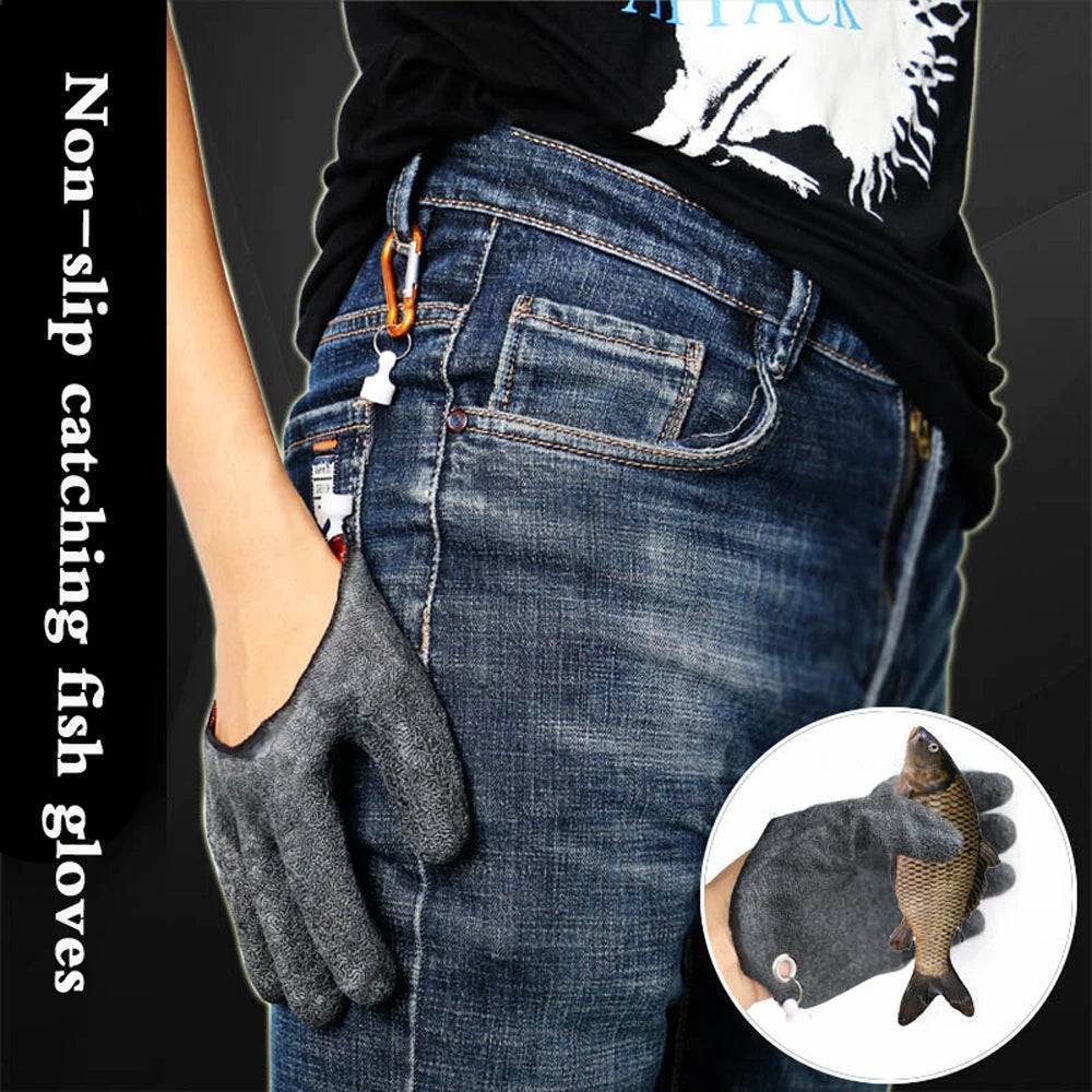 Gants de pêche à doigts couvrants avec aimant de dégagement pour protéger les mains - Lamylie