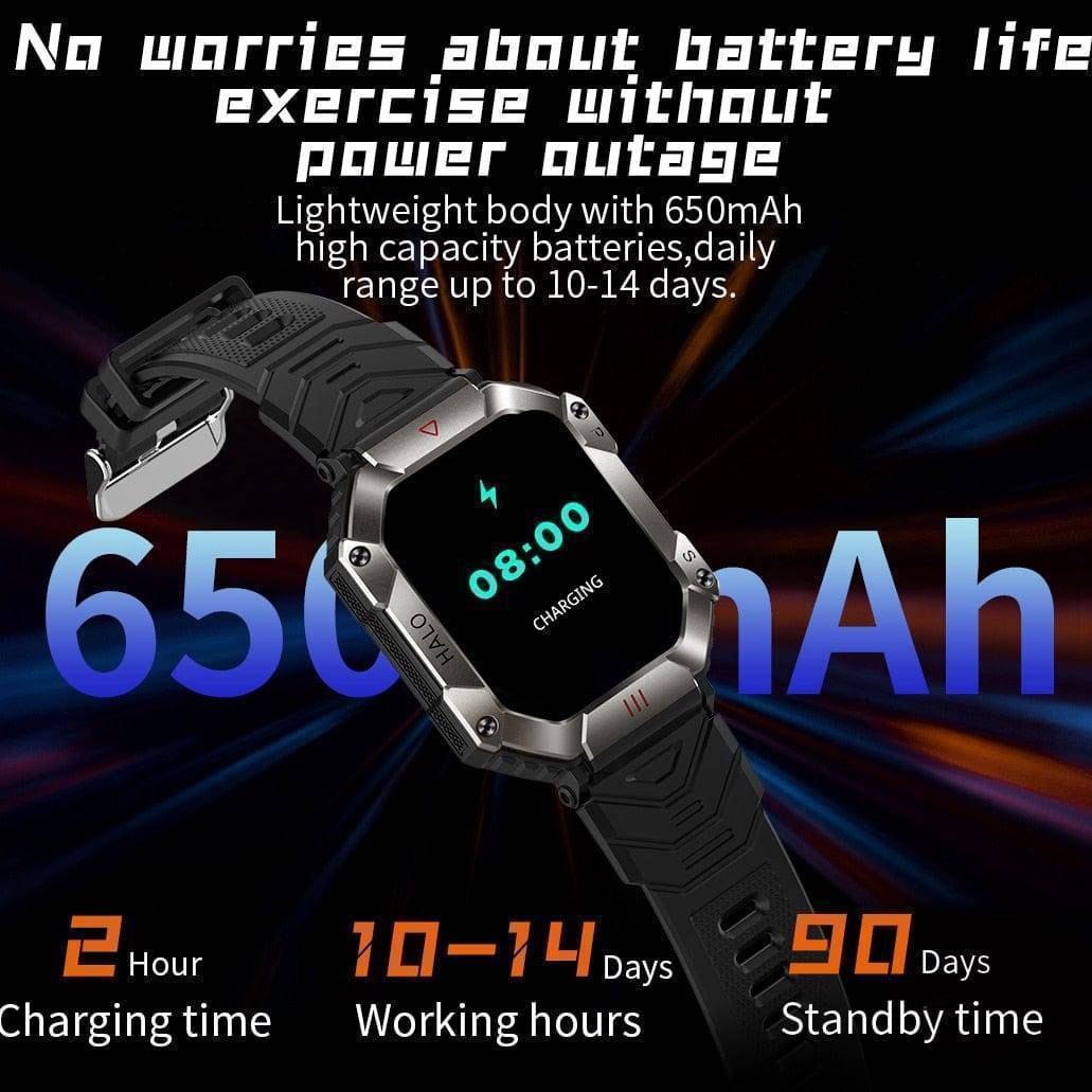 Robuste Smartwatch mit verlängerter Akkulaufzeit und Aktivitätsüberwachung - Lamylie